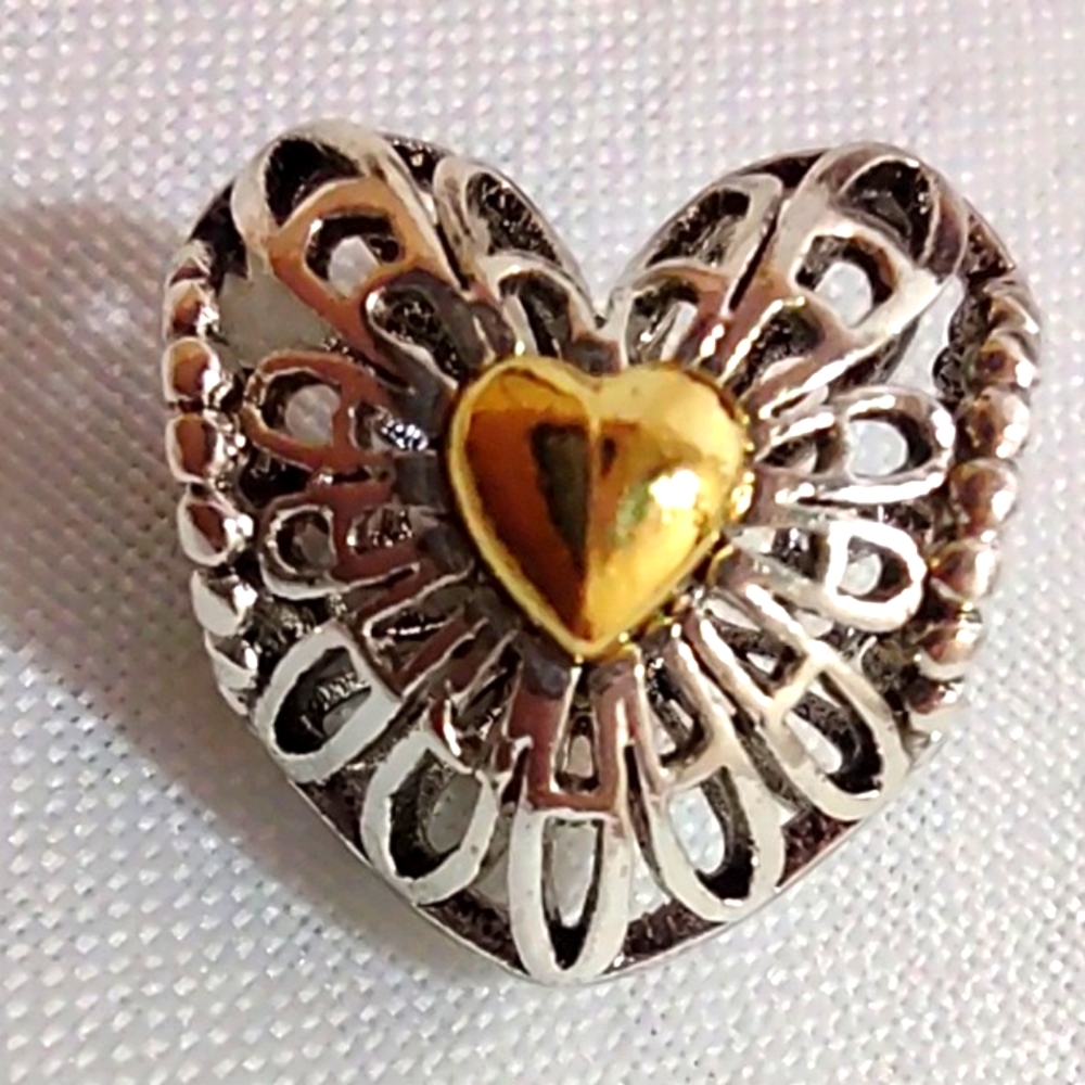 Pandora Style Sterling Heart Charm